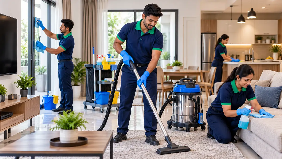 Home deep cleaning in progress by NDD Cleaning Services, Bangalore